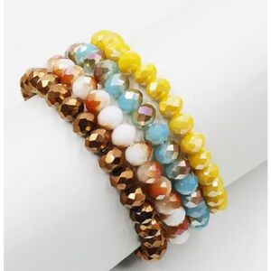 BRIGHT COLORFUL BEADED BRACELET SET